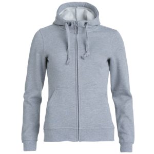 CLIQUE Basic Hoody Full Zip Damen, Graumeliert