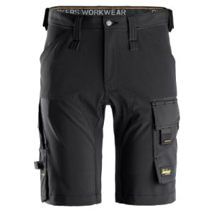 Snickers 4-Wege-Stretch-Shorts, Schwarz