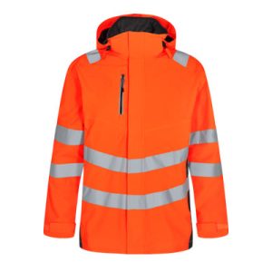 Safety Shellparka, Orange/Anthrazit Grau