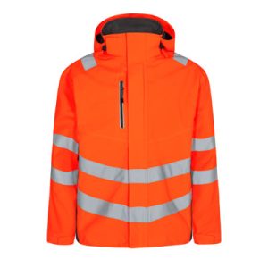 Safety Shelljacke, Orange/Anthrazit Grau