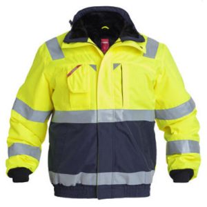 EN 20471 Pilotjacke, Gelb/Marine
