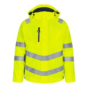 Safety Winterjacke, Gelb/Blue Ink