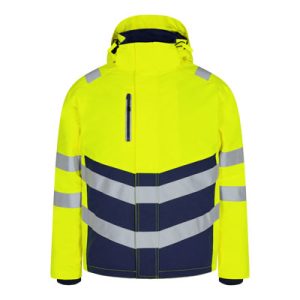 Safety Winterjacke, Gelb/Blue Ink