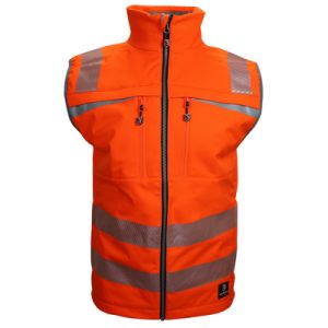 Softshellweste BORMIO SAFETY Gurten, hi-vis Orange