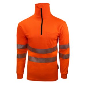 Zip-Sweater BORMIO SAFETY Bachtel, hi-vis Orange