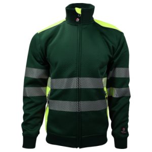 Sweatjacke BORMIO SPIRIT Varg, Gelb/Dunkelgrün