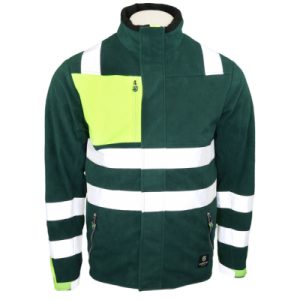 Fleecejacke BORMIO SPIRIT Alvar, Gelb/Dunkelgrün