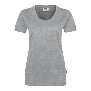 Damen T-Shirt Classic, grau meliert