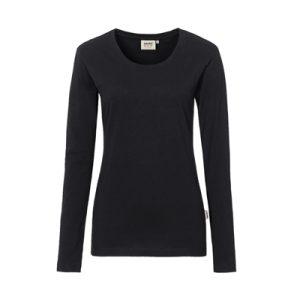Damen Longsleeve Mikralinar, schwarz
