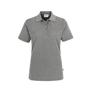 Damen Poloshirt Mikralinar, grau meliert