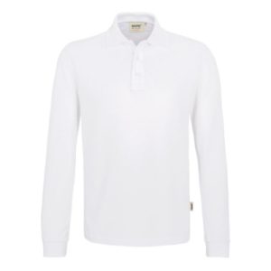 Longsleeve-Poloshirt Mikralinar, weiss