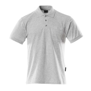 Borneo CROSSOVER Polo-Shirt Brusttasche, Grau-meliert