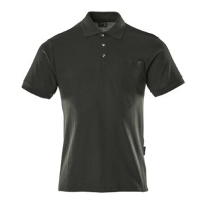 Borneo CROSSOVER Polo-Shirt Brusttasche, Schwarz