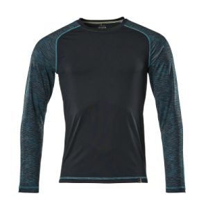 T-Shirt Langarm ADVANCED, Schwarzblau