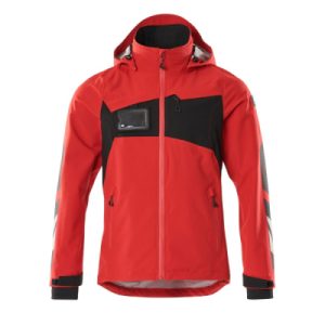 Hard Shell Jacke ACCELERATE, Verkehrsrot/Schwarz