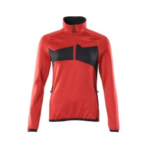 Damen ACCELERATE Fleecejacke, Verkehrsrot/Schwarz