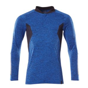 Sweatshirt COOLMAX, Azurblau meliert/Schwarzblau