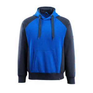 Kapuzensweatshirt UNIQUE, Kornblau/Schwarzblau