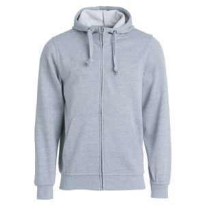 CLIQUE Basic Hoody Full Zip, Graumeliert