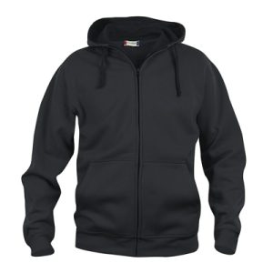 CLIQUE Basic Hoody Full Zip, Schwarz
