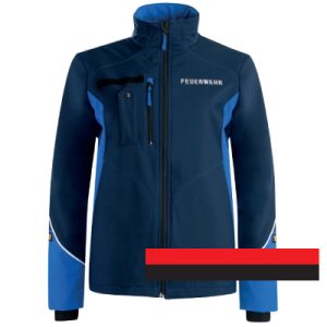 Softshelljacke Feuerwehr, schwarz /rot