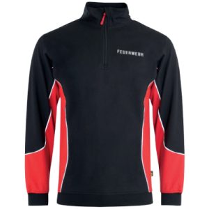 Sweatshirt Feuerwehr, schwarz /rot