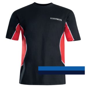 T-Shirt Feuerwehr, marine /royal